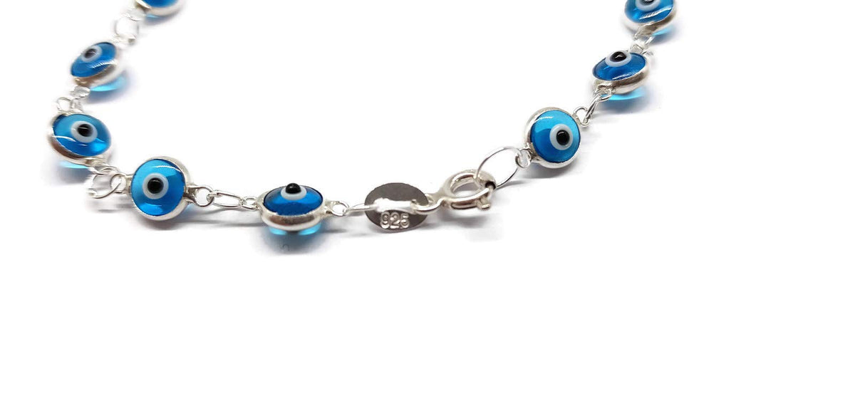 MYSTIC JEWELS by Dalia - Pulsera de Plata Mal de Ojo - 19cm (Multicolor)