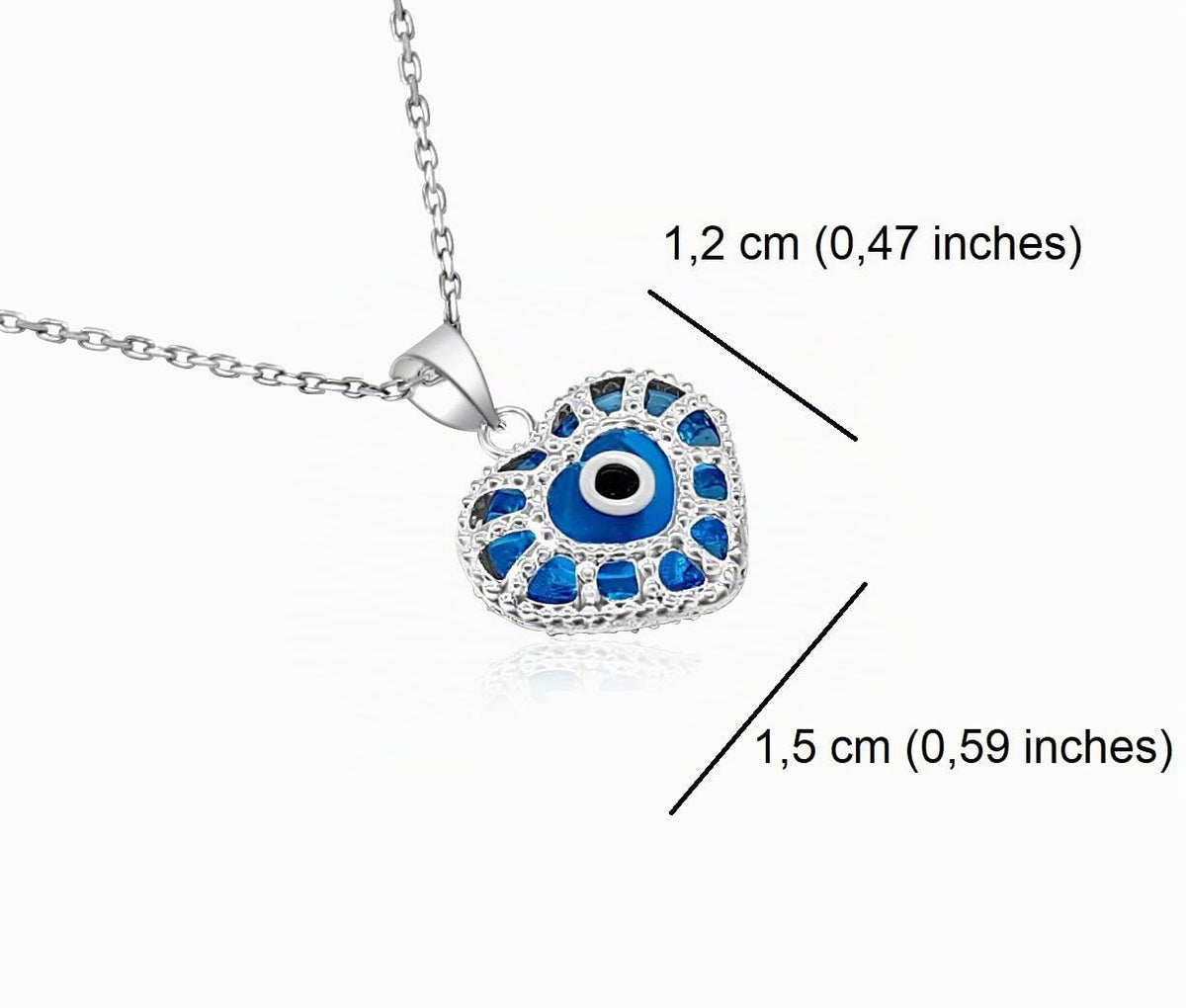 Mystic Jewels By Dalia - Collar Mal de Ojo de Cristal y Plata de Ley 925 - Ojo Turco
