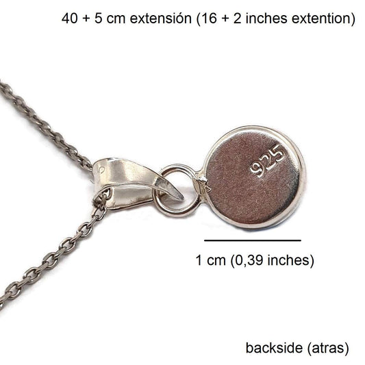 MYSTIC JEWELS - Collar Mal de Ojo de Cristal Azul para la Buena Suerte - Plata de Ley 925 - - Cadena 40 a 45 cm Longitud,por protección para Mal de Ojo