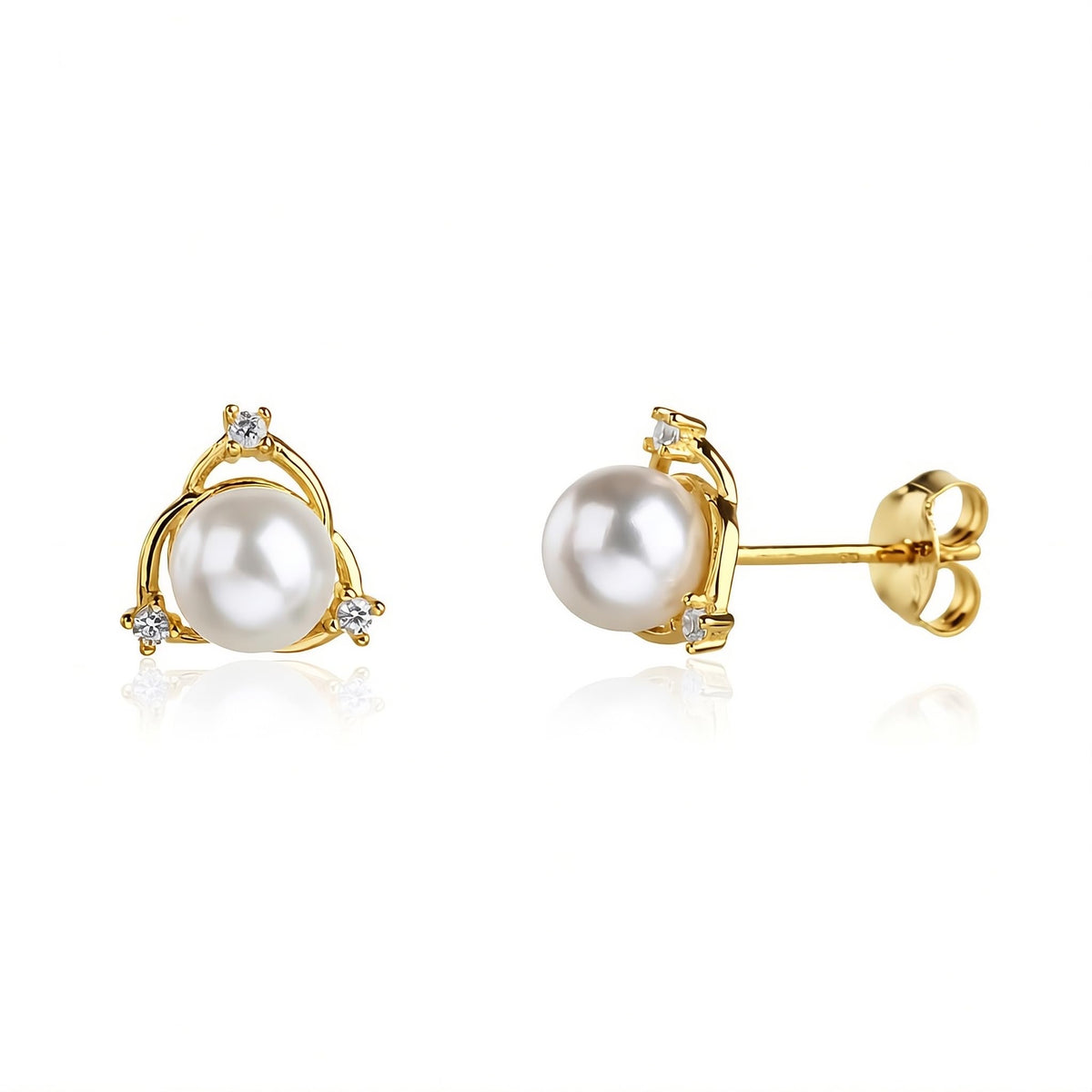 MYSTIC JEWELS - Pendientes de Perla con Plata de Ley 925, Diseño Delicado y Minimalista, 8 mm, Cierre Seguro