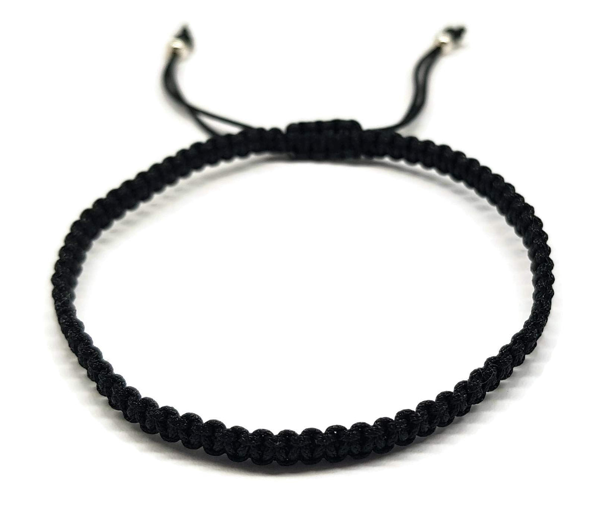 MYSTIC JEWELS - Pulsera Kabbalah de Hilo Rojo, amuleto, protección mal de ojo, buena suerte, good luck (Negro)