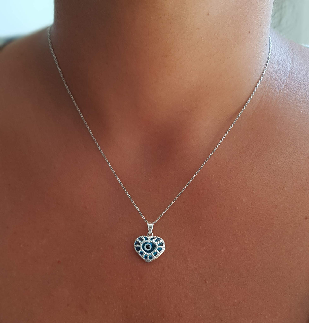 Mystic Jewels By Dalia - Collar Mal de Ojo de Cristal y Plata de Ley 925 - Ojo Turco