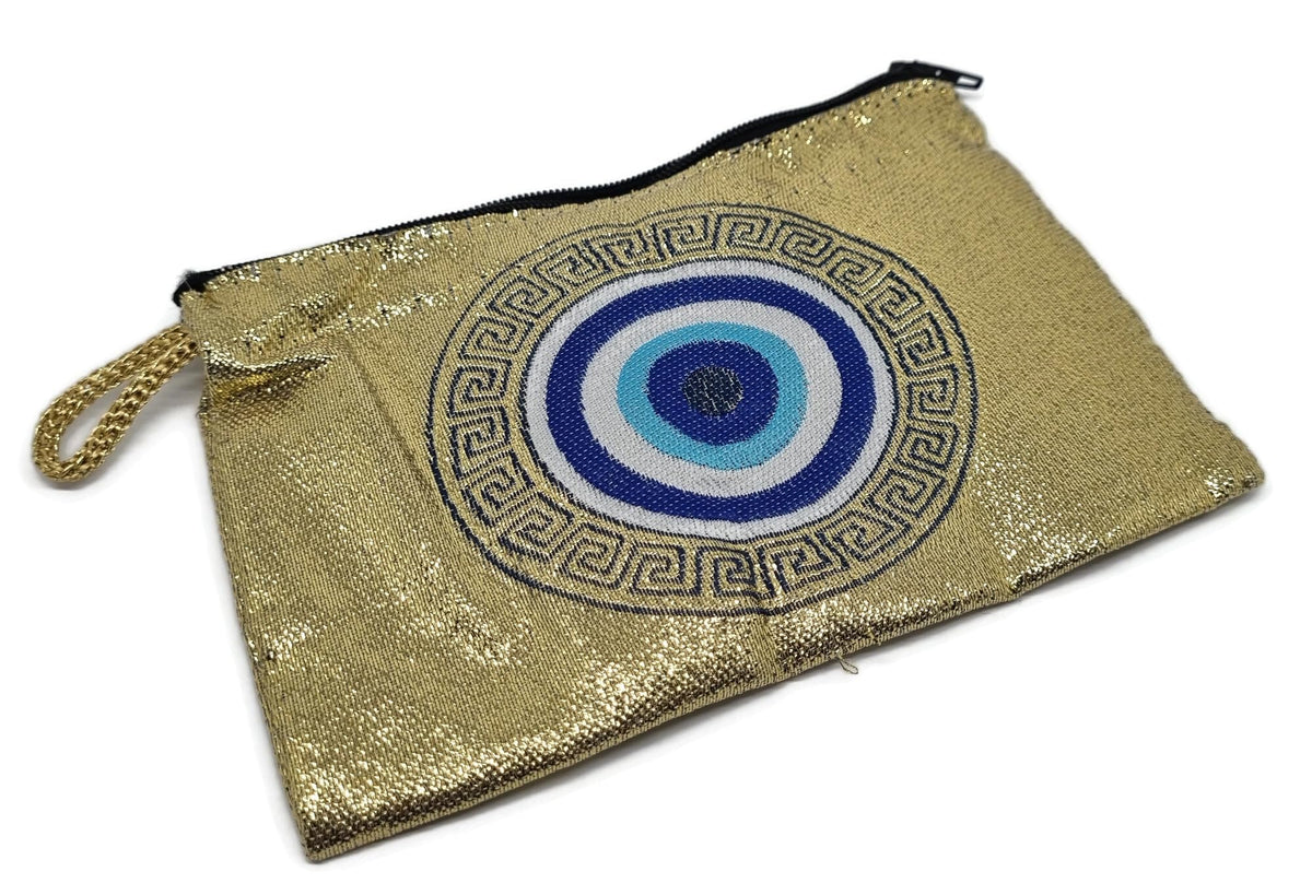 MYSTIC JEWELS - Monedero para Tarjetas, Llaves - diseño de Ojo para buene Suerte - Traditional (15x10cm) (Modelo 2)