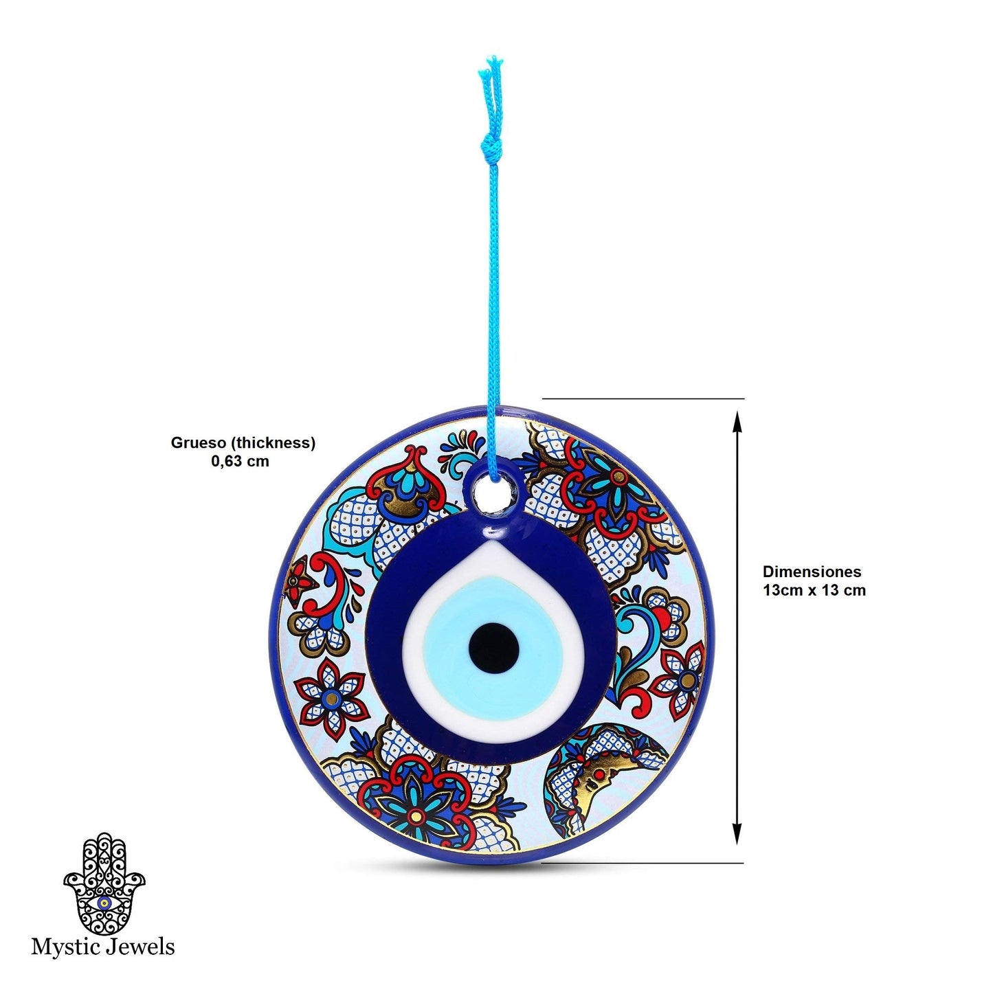 MYSTIC JEWELS Turkish Eye in Gold - Home Wall Decoration (Model 4)
