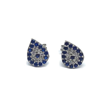 MYSTIC JEWELS By Dalia - Pendiente Plata de ley 925 - ojo turco con circonita cúbica