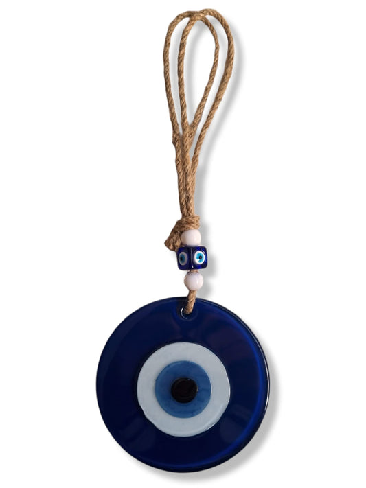 MYSTIC JEWELS - Adorno Ojo Turco Redondo con Jude para Decoración de Pared, Evitar Mal de Ojos de tu casa, Amuleto Buene Suerte, Good Luck Ornament