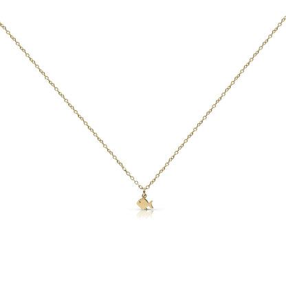 MYSTIC JEWELS - Collar Mujer Acero Inoxidable Dorado, Colgante Minimalista, Cadena Ajustable 40+5 cm, Joyería Fina para Uso Diario, caja de Regalo (Pez)