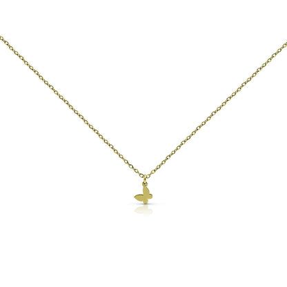MYSTIC JEWELS - Collar Mujer Acero Inoxidable Dorado, Colgante Minimalista, Cadena Ajustable 40+5 cm, Joyería Fina para Uso Diario, Caja de Regalo