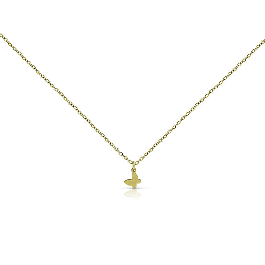 MYSTIC JEWELS - Collar Mujer Acero Inoxidable Dorado, Colgante Minimalista, Cadena Ajustable 40+5 cm, Joyería Fina para Uso Diario, Caja de Regalo