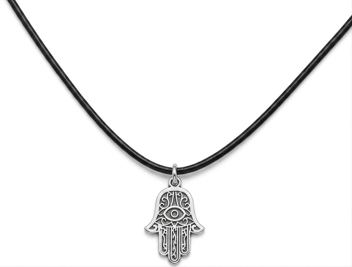 MYSTIC JEWELS - Colgante Mano de Fatima (Hamsa) para buena suerte y mal de ojo, mujeres y hombres, regalar (Modelo 3)