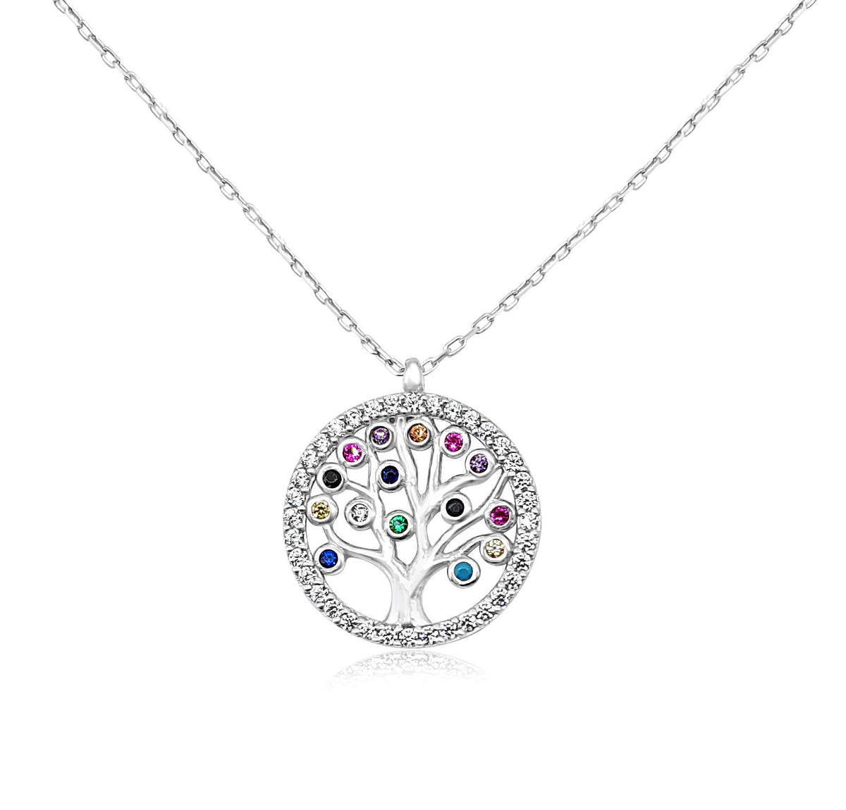 Mystic Jewels By Dalia - Collar Árbol de la Vida - Plata de Ley 925 con zirconitas