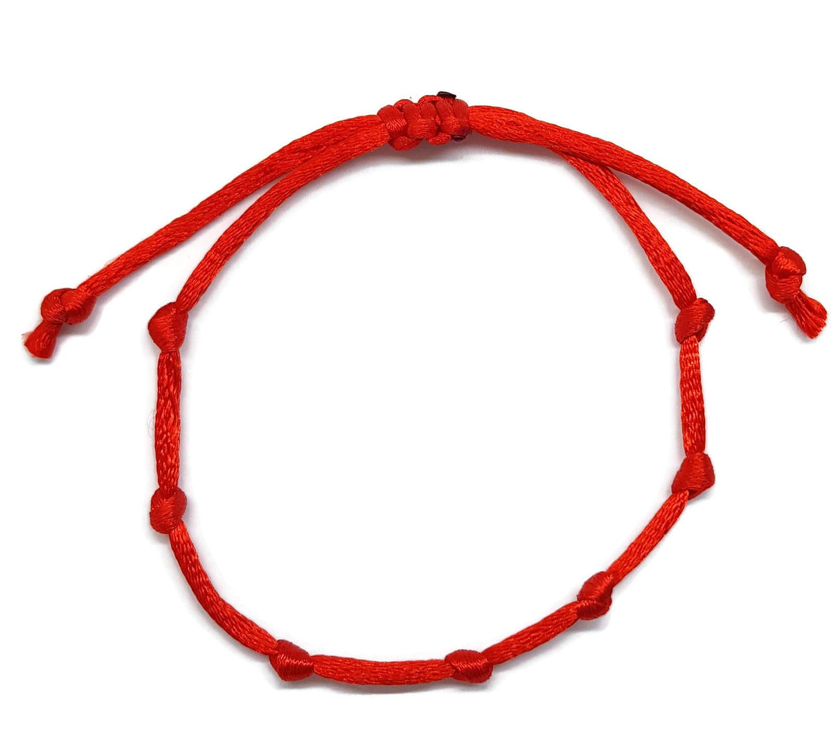 MYSTIC JEWELS by Dalia - Pulsera Kabbalah - Cordon de Hilo Rojo - Unisex - Ajustable - protección de Mal de Ojo, Buena Suerte, Good Luck