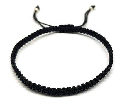 MYSTIC JEWELS - Pulsera Kabbalah de Hilo Rojo, amuleto, protección mal de ojo, buena suerte, good luck (Negro)