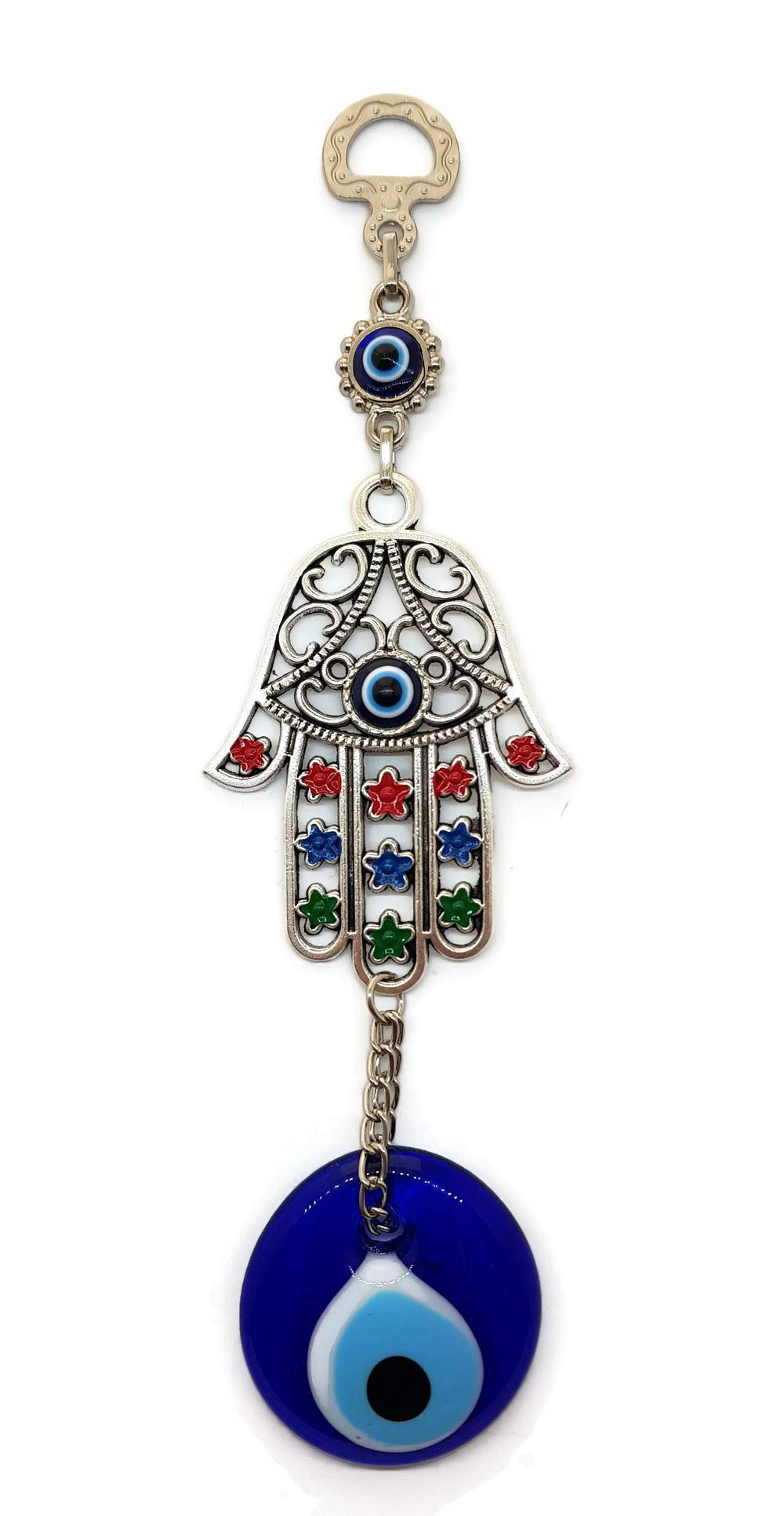 Mystic Jewels - Colgante Ojo Turco con Mano de Fatima para Pared