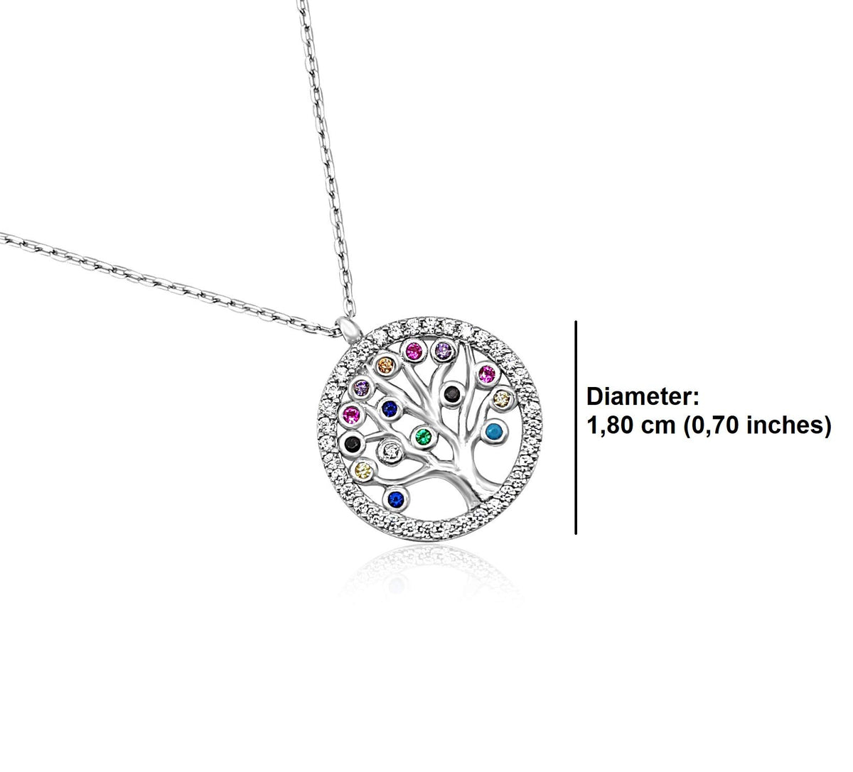 Mystic Jewels By Dalia - Collar Árbol de la Vida - Plata de Ley 925 con zirconitas