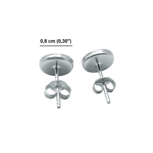MYSTIC JEWELS - Pendientes Mal de Ojo turco pequeño en cristal - Plata de Ley 925