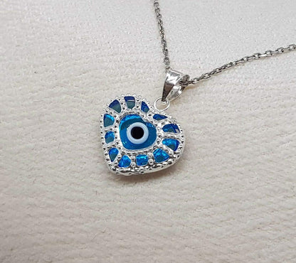 Mystic Jewels By Dalia - Collar Mal de Ojo de Cristal y Plata de Ley 925 - Ojo Turco