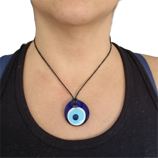 Collar de Ojo turco de Nazar de cristal hecho a mano para buena suerte