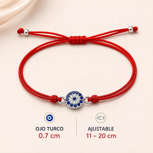 MYSTIC JEWELS Pulsera Clásico Ojo de la Buene Suerte con circonitas