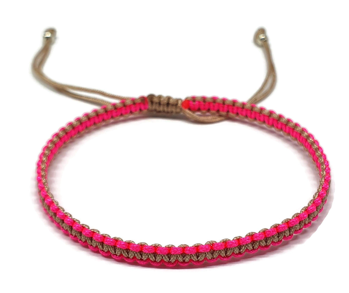 MYSTIC JEWELS - Pulsera Macrame - Kabbalah de Hilo con 2 colores, Amuleto, protección Mal de Ojo, Buena Suerte, Good Luck