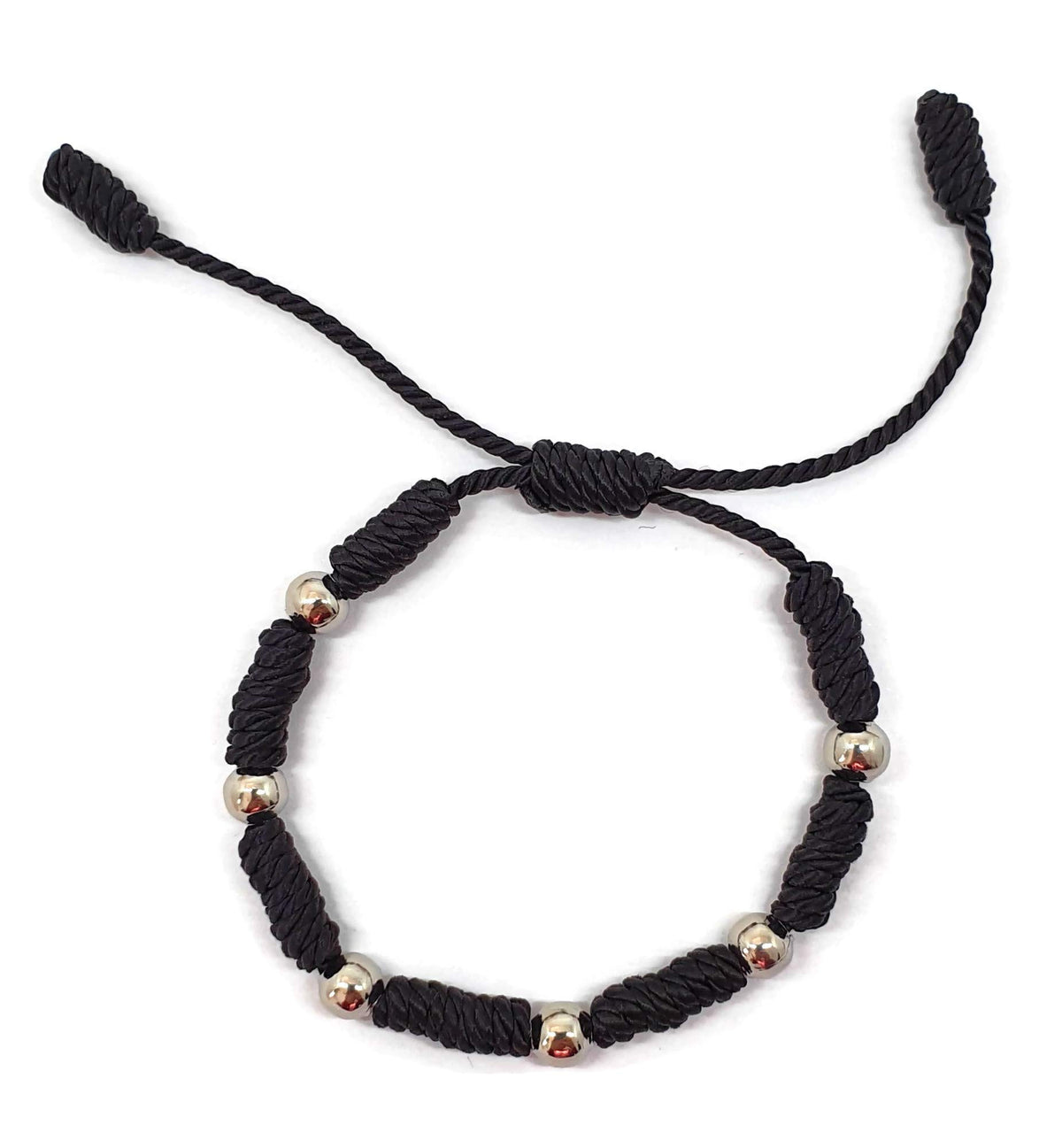 MYSTIC JEWELS by Dalia - Pulsera Kabbalah - cordón con Nudos de Hilo Rojo con Bolas - Unisex - Ajustable - protección de Mal de Ojo, Buena Suerte, Good Luck