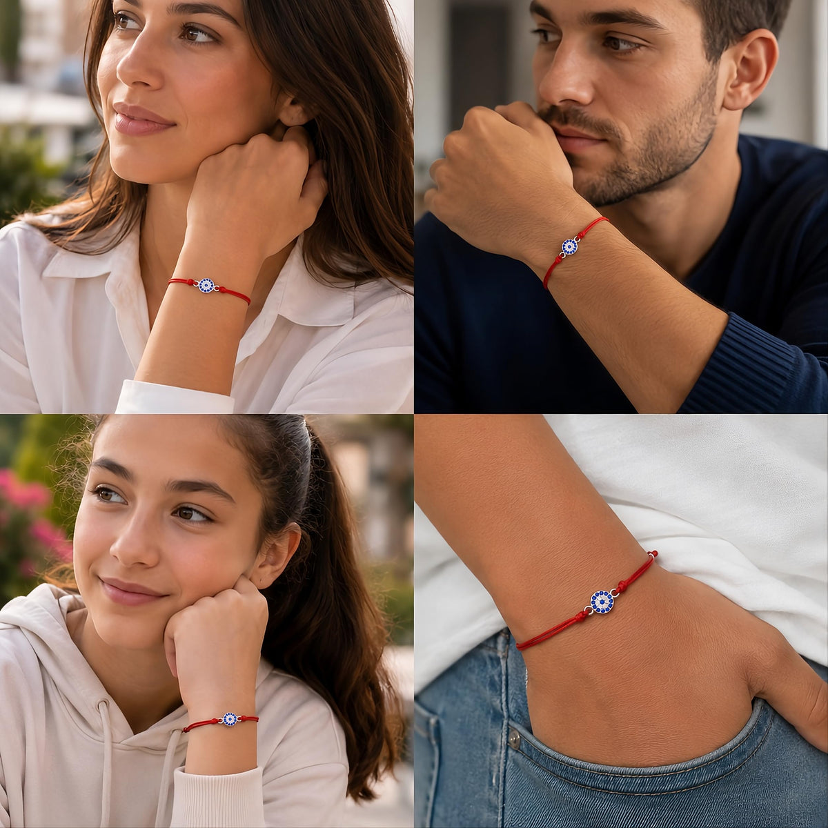 MYSTIC JEWELS Pulsera Clásico Ojo de la Buene Suerte con circonitas