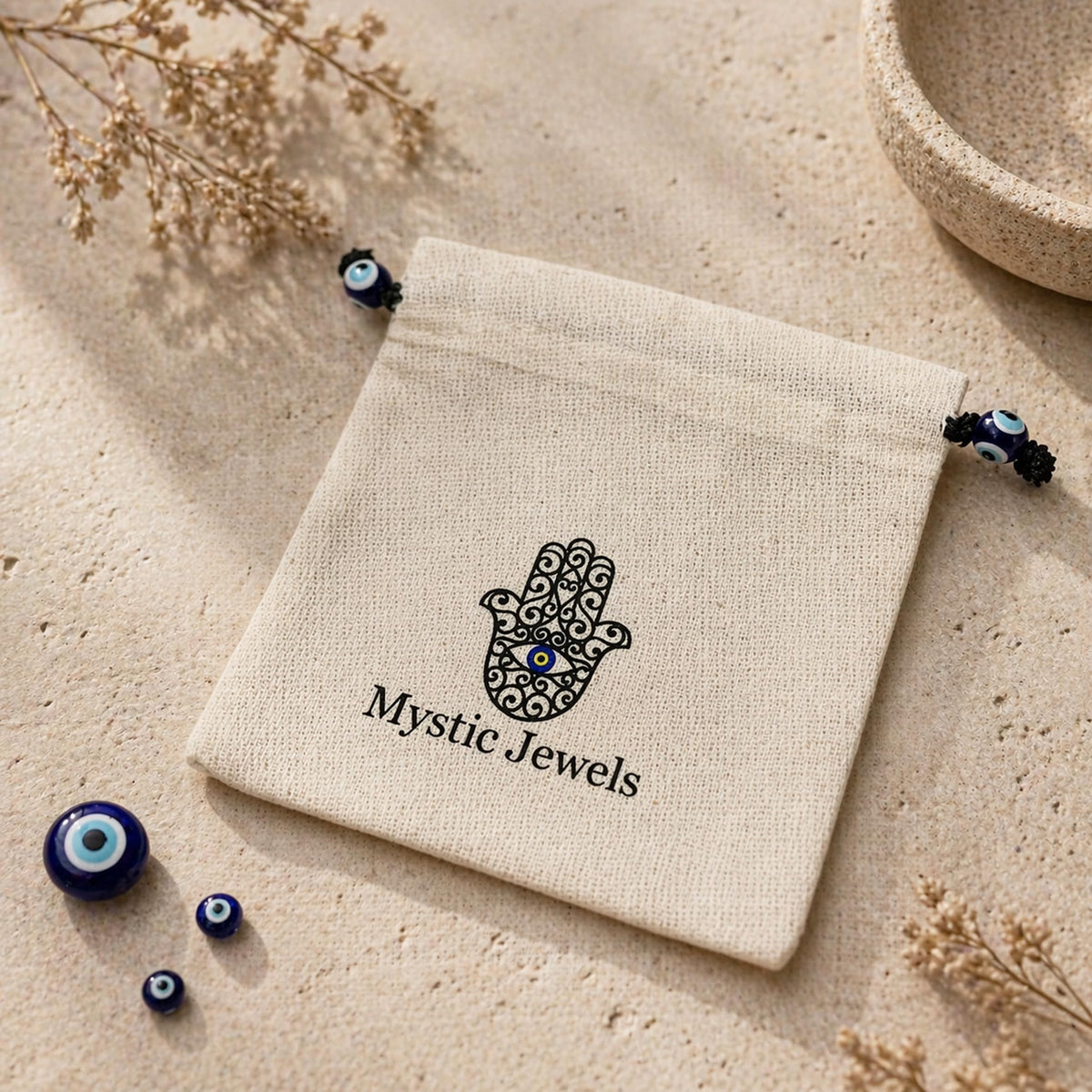MYSTIC JEWELS by Dalia - Colgante mal de ojo de cristal para la buena suerte - plata de ley 925 - Diametro de Dije 15 mm