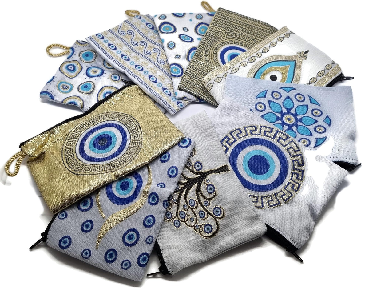 MYSTIC JEWELS - Monedero para Tarjetas, Llaves - diseño de Ojo para buene Suerte - Traditional (15x10cm)