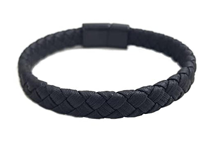 MYSTIC JEWELS By Dalia - Stainless Steel Magnetic Men's Leather Bracelet (MB19)