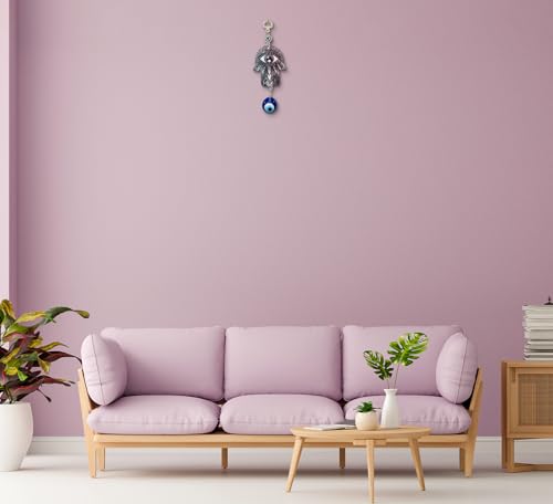 MYSTIC JEWELS - Hamsa house design of the Hand of Fatima with Turkish Eye for home decoration; energy Luck and success (Autumn)