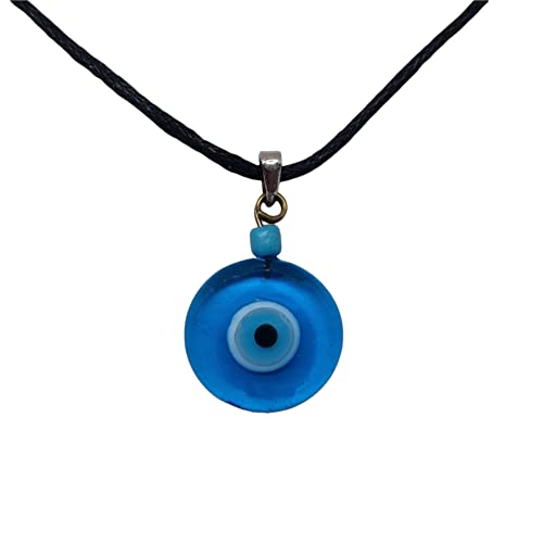 MYSTIC JEWELS Turkish Eye Nazar Good Luck Necklace for Adults and Children (Light Blue)