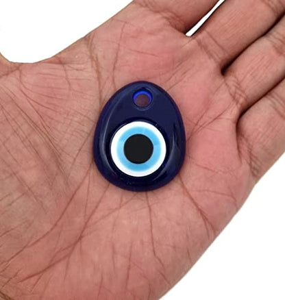 5 unités - Yeux turcs à suspendre - plastique contre le mauvais œil bleu et blanc, amulette porte-bonheur, décoration murale (goutte)