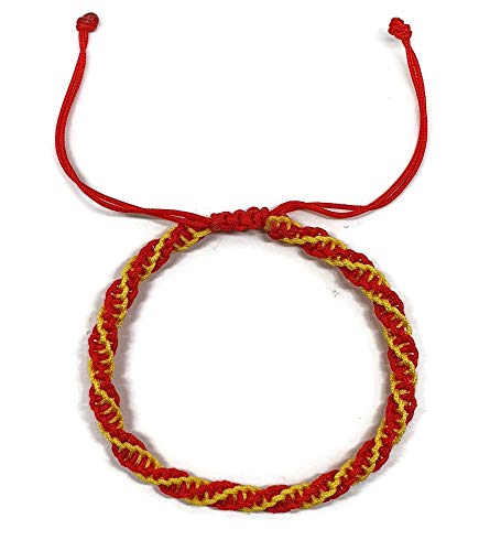 MYSTIC JEWELS - Macrame Bracelet for Men and Women with the Spanish Flag, Original and Exclusive Gift