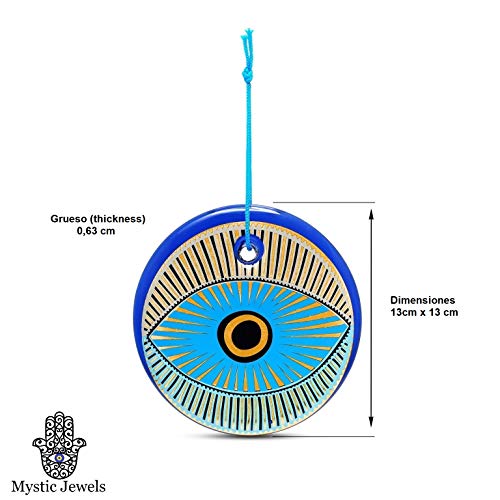 MYSTIC JEWELS Turkish Eye in Gold - Home Wall Decoration (Model 2)