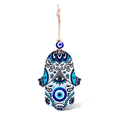 MYSTIC JEWELS - Crystal Hamsa (Hand of Fatima) Shaped Wall Ornament to Bring Health and Success Home (Color 1)