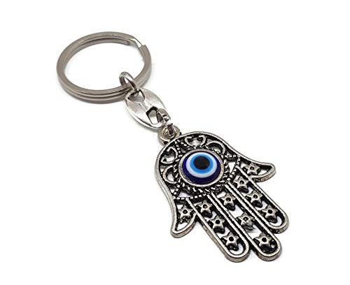 MYSTIC JEWELS By Dalia - Turkish Eye Keychain Hand of Fatima - Hamsa - Good Luck Amulet - Good Luck Keychain - to Give as a Gift