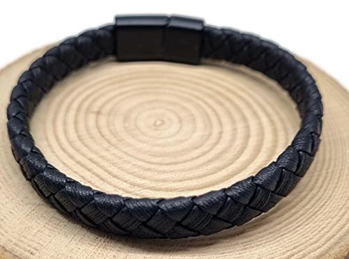 MYSTIC JEWELS By Dalia - Stainless Steel Magnetic Men's Leather Bracelet (MB19)