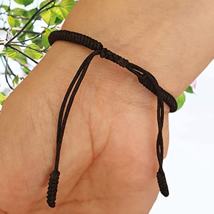 MYSTIC JEWELS by Dalia - Kabbalah Good Luck Bracelet - for Women and Men - Adjustable Size (Black)