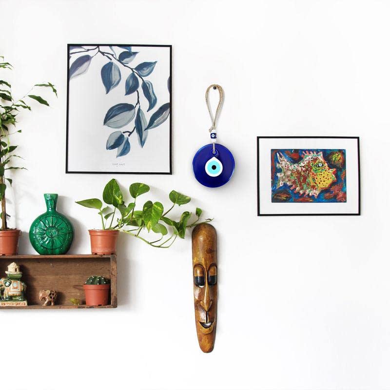 MYSTIC JEWELS - Large Crystal Turkish Eye with Jude to Gift - Good Luck Amulet - Good Luck Ornament